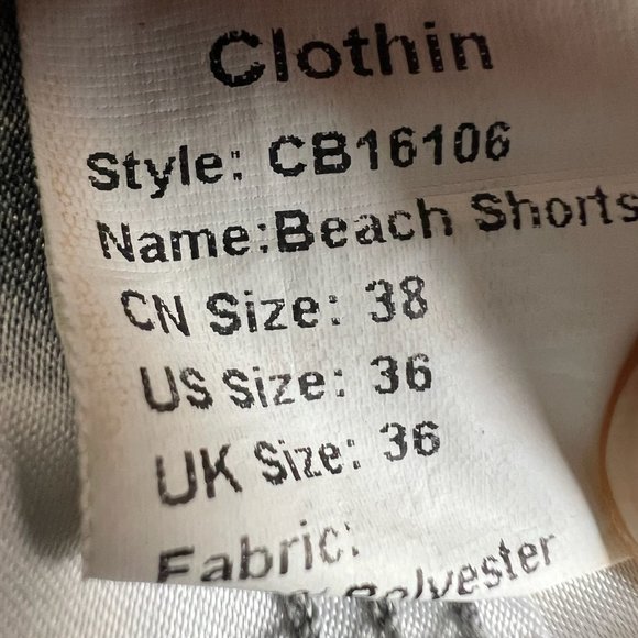 Clothin Board Shorts 36 Waist Surf Print - Picture 7 of 7